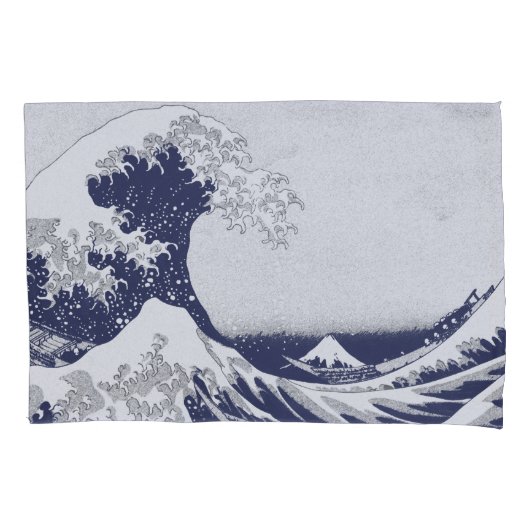 Die große Welle weg von Kanagawa (神奈川沖浪裏) Kissenbezug (Vorderseite)