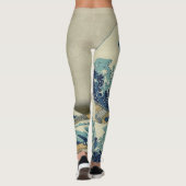 Die große Welle weg von Kanagawa (神奈川沖浪裏) Leggings (Rückseite)