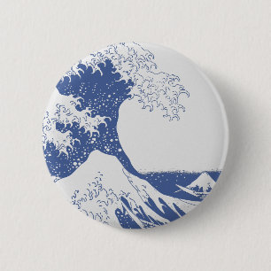 Die große Welle weg von Kanagawa (神奈川沖浪 Button