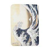 Die große Welle weg von Kanagawa Badematte (Vorderseite Vertikal)