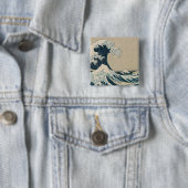 Die große Welle weg von Kanagawa Button (Beispiel)