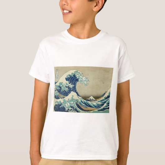Die große Welle weg von Kanagawa durch Katsushika T-Shirt (Vorderseite)