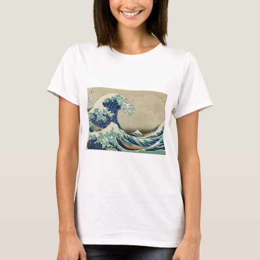 Die große Welle weg von Kanagawa durch Katsushika T-Shirt (Vorderseite)