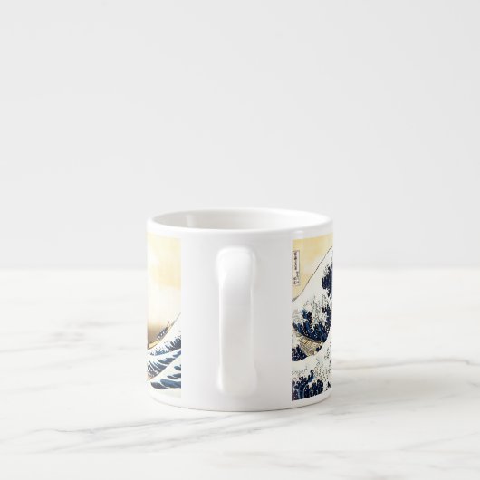 Die große Welle weg von Kanagawa Espressotasse (Rückseite)