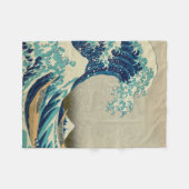 Die große Welle weg von Kanagawa Fleecedecke (Vorderseite (Horizontal))