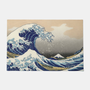 Die große Welle weg von Kanagawa Fußmatte