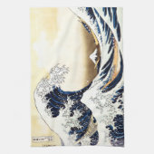 Die große Welle weg von Kanagawa Geschirrtuch (Vertikal)