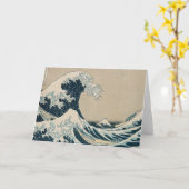 Die große Welle weg von Kanagawa Karte (Gelbe Blume)
