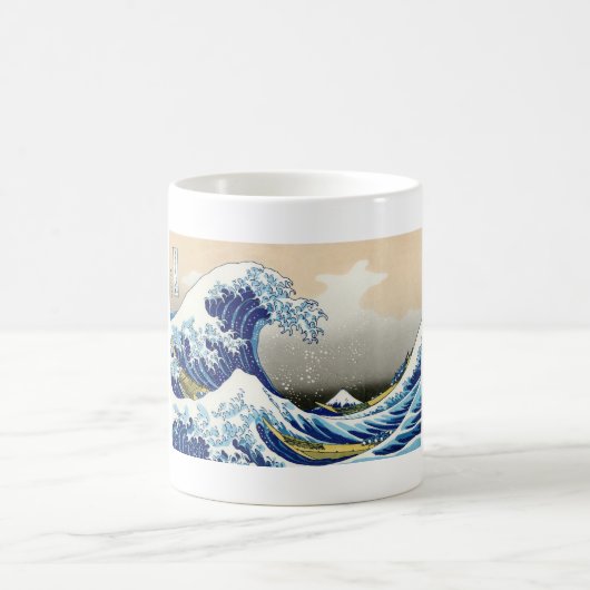Die große Welle weg von Kanagawa Katsushika Kaffeetasse (Mittel)