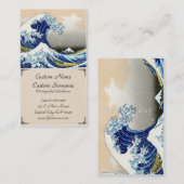 Die große Welle weg von Kanagawa Katsushika Visitenkarte (Vorne/Hinten)