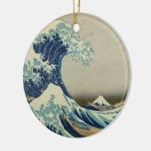 Die große Welle weg von Kanagawa Keramik Ornament (Links)