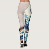 Die große Welle weg von Kanagawa Leggings (Rückseite)