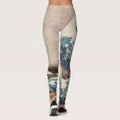 Die große Welle weg von Kanagawa Leggings (Rückseite)