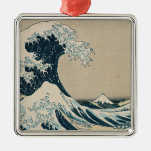 Die große Welle weg von Kanagawa Ornament Aus Metall