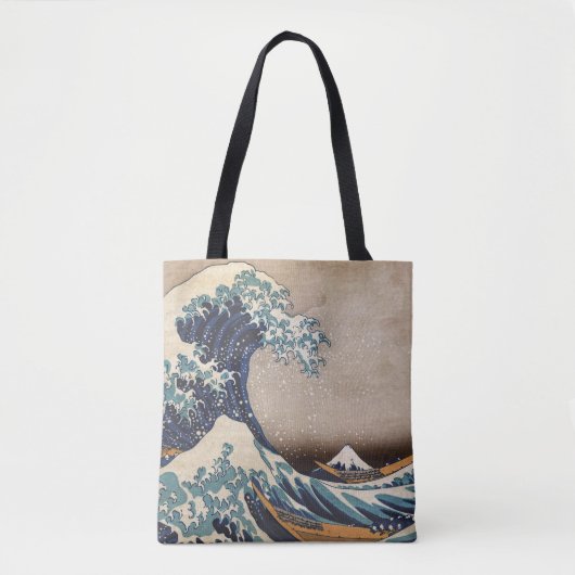 Die große Welle weg von Kanagawa Tasche (Vorderseite)