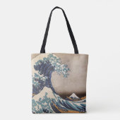 Die große Welle weg von Kanagawa Tasche (Rückseite)