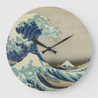 Die große Welle weg von Kanagawa Wanduhr