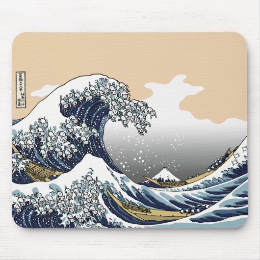 Die große Welle weg von Katagawa Mousepad (Vorne)