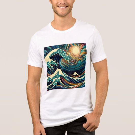 Die große Welle, Welle von Kanagawa v1 Tri-Blend Shirt (Vorderseite)