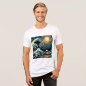 Die große Welle, Welle von Kanagawa v1 Tri-Blend Shirt (Vorderseite voll)