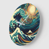 Die große Welle, Welle von Kanagawa v1 Wanduhr (Winkel)