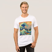 Die Große Welle, Welle von Kanagawa v2 Tri-Blend Shirt (Vorderseite voll)