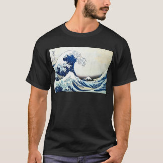 "Die große Wellen-" japanische Malerei von Hokusai T-Shirt