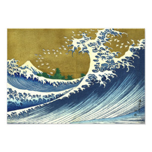 Die große Wellenfarbe Hokusai Fotodruck