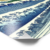 Die große Wellenfarbe | Hokusai | Fotodruck (Ecke)
