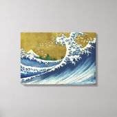 Die große Wellenfarbe | Hokusai | Leinwanddruck (Vorderseite)
