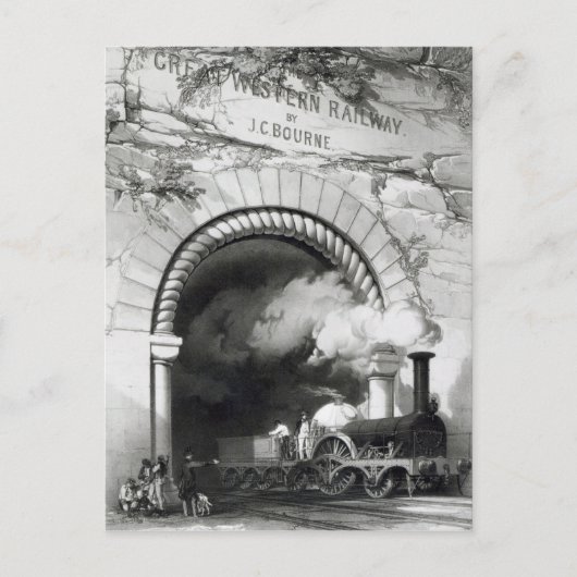 Die Große Western-Bahn, 1846 Postkarte (Vorderseite)