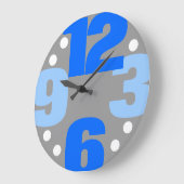 Die große Zeit - blau Wanduhr (Winkel)