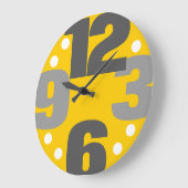 Die große Zeit - gelb Große Wanduhr (Winkel)