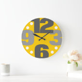 Die große Zeit - gelb Große Wanduhr (Zuhause)