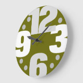 Die große Zeit - Oliven Wanduhr (Winkel)