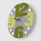 Die große Zeit - Oliven Wanduhr (Winkel)