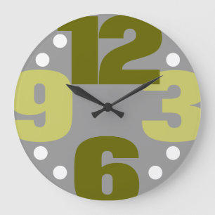 Die große Zeit - Oliven Wanduhr