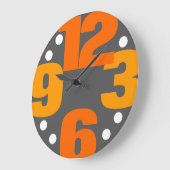 Die große Zeit - orange Wanduhr (Winkel)