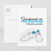 Die Großeltern sind die Fußstapfen für das zukünft Postkarte (Vorne/Hinten)