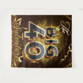 Die großen 40 eleganten Black & Gold Royal zum Geb Wandteppich (Vorderseite (Horizontal))