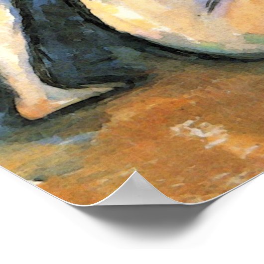 Die großen Bäder von Paul Cezanne Poster (Ecke)