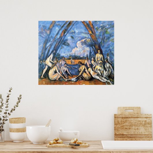 Die großen Bäder von Paul Cezanne Poster (Küche)