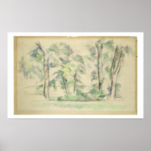 Die großen Bäume bei Jas de Bouffan, c.1885-87 Poster