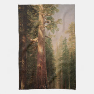 Die großen Bäume, Mariposa Grove, CA von Bierstadt Geschirrtuch