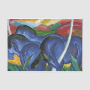 Die großen blauen Pferde von Franz Marc Tissue Seidenpapier