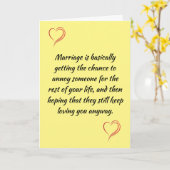 DIE GROSSEN DINGE DARÜBER, VERHEIRATET ZU SEIN KARTE (Gelbe Blume)