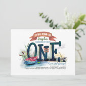 Die großen Fische betrachteten Jungen als ersten G Einladung (Stehend Vorderseite)