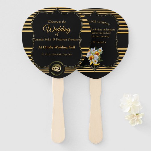 Die großen Gatsby-Handfans Fächer (Vorne und Hinten)