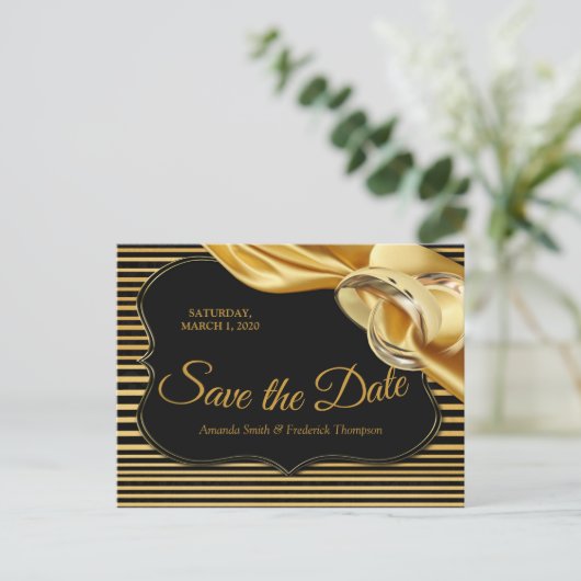 Die großen Gatsby Save the Date Ankündigungspostkarte (Stehend Vorderseite)