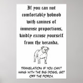 Die großen Hunde Poster (Vorne)